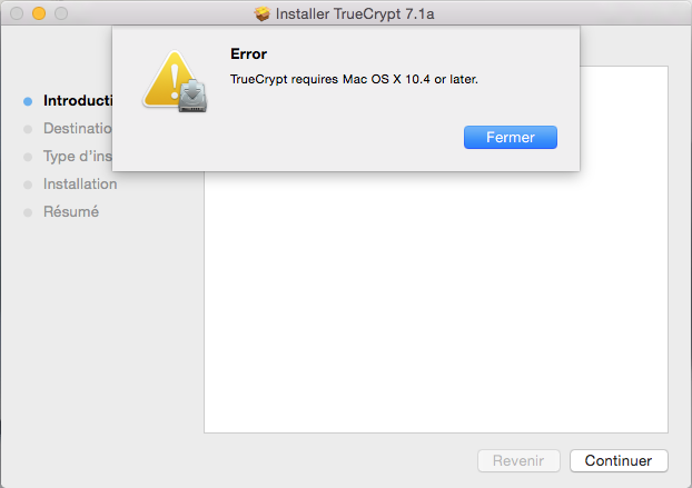 TrueCrypt Error